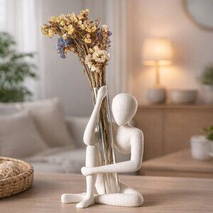 Abstract Human Sculpture Vase 3D Printed Modern Flower Vase
